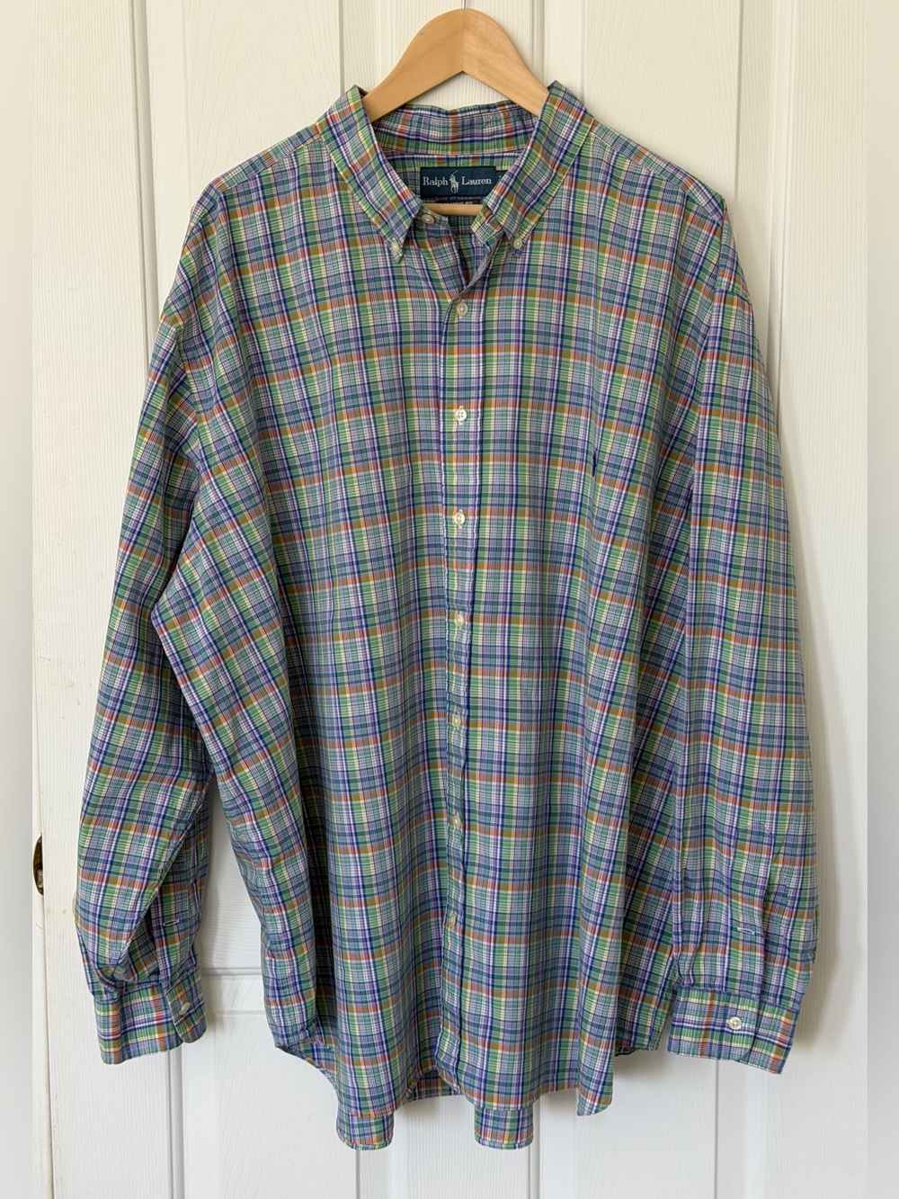 Ralph Lauren Blue, Green & Purple Plaid Button-Down Shirt